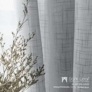 Plain Linen Textured grey Sheer Curtain - SSHC 15