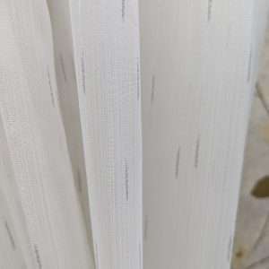 Metallic Stripped Grey Simple Sheer Curtain
