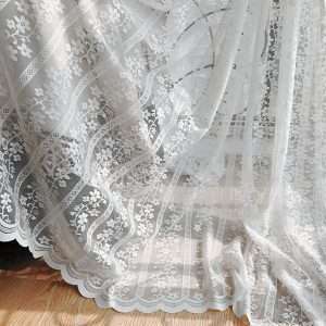 Net Curtain, Floral Net Curtain, White Net Lace Curtain, Lace Curtain