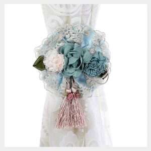 2pcs Flower Shaped Buckle Clip Curtain Tieback - D5