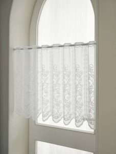 Short Kitchen Lace Net Curtain White