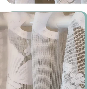 White Butterfly Net Lace Short Curtain