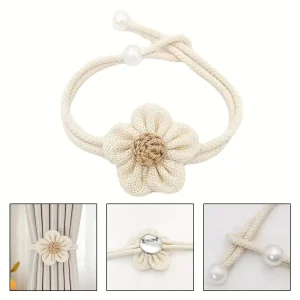 2pcs Flower Shape Tieback Window Curtain Clip Buckle Kids Bedroom Hanging Curtain Holders Tie Backs Curtain Accessories Home Décor