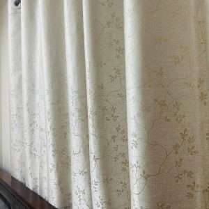 Golden Leaf Floral Full Light Blocking Premium Blackout Curtain