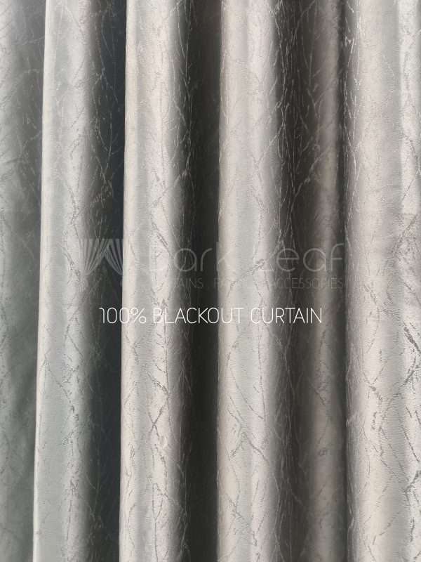 Silver Leaf Full Light Blocking Premium Blackout Curtain
