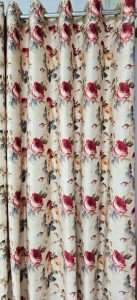 Vintage Rose Floral Velvet Curtain
