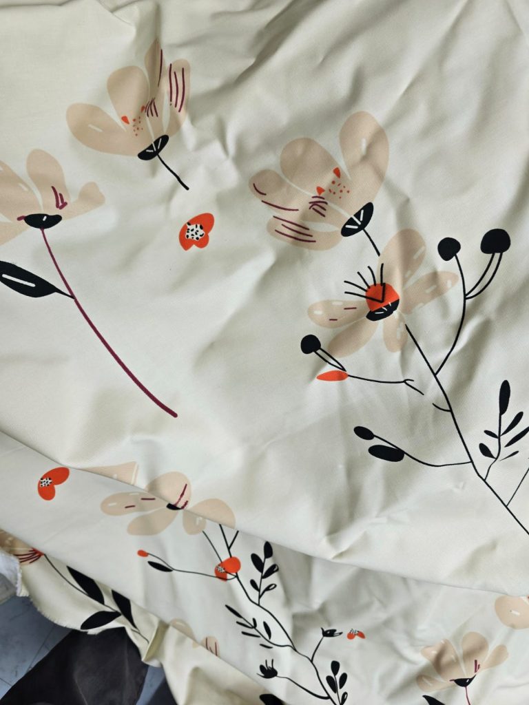 Boho Floral Cream Color Curtain