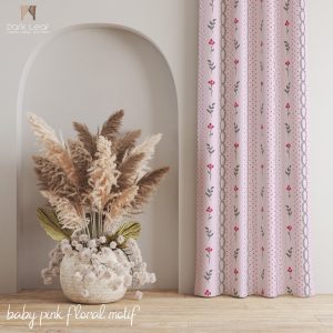 Baby pink curtain