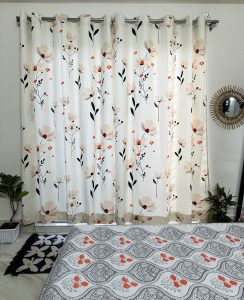 boho floral curtain