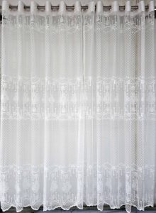 white net lace curtain