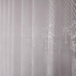 white net lace curtain