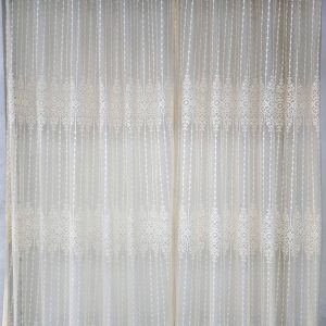 Transparent cream net curtain