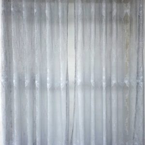 Grey Net Lace Curtain