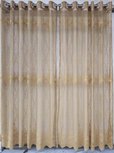Golden Net Lace Curtain