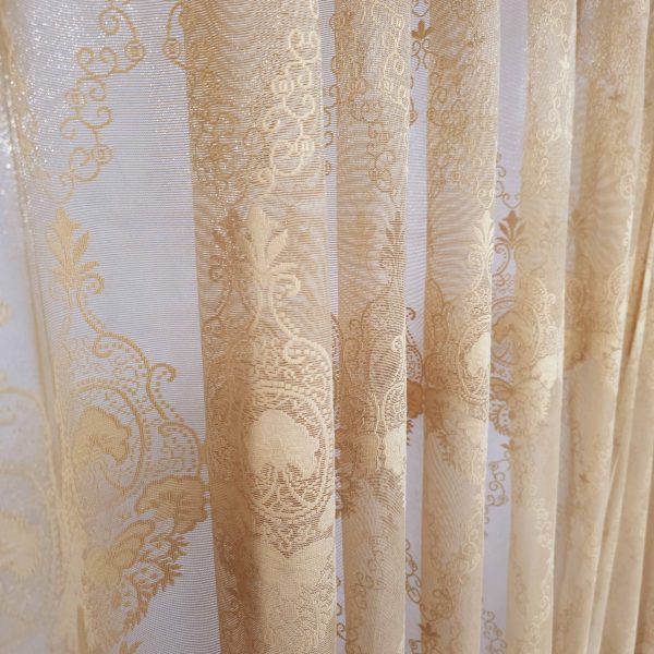 Golden Net Lace Curtain