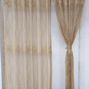 Golden Net Lace Curtain