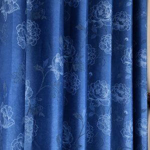 Floral Blue Color Curtain