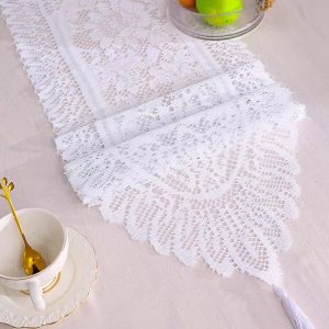 White lace runner