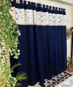 blue loop style cotton #curtains
